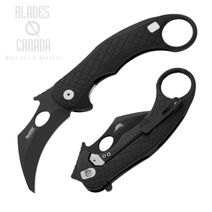 Lion Steel LE1 A BB L.E. One Flipper Framelock Karambit, MagnaCut Black, Wave Opening